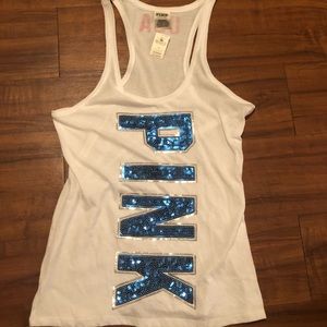 XS PINK sequin tank top
